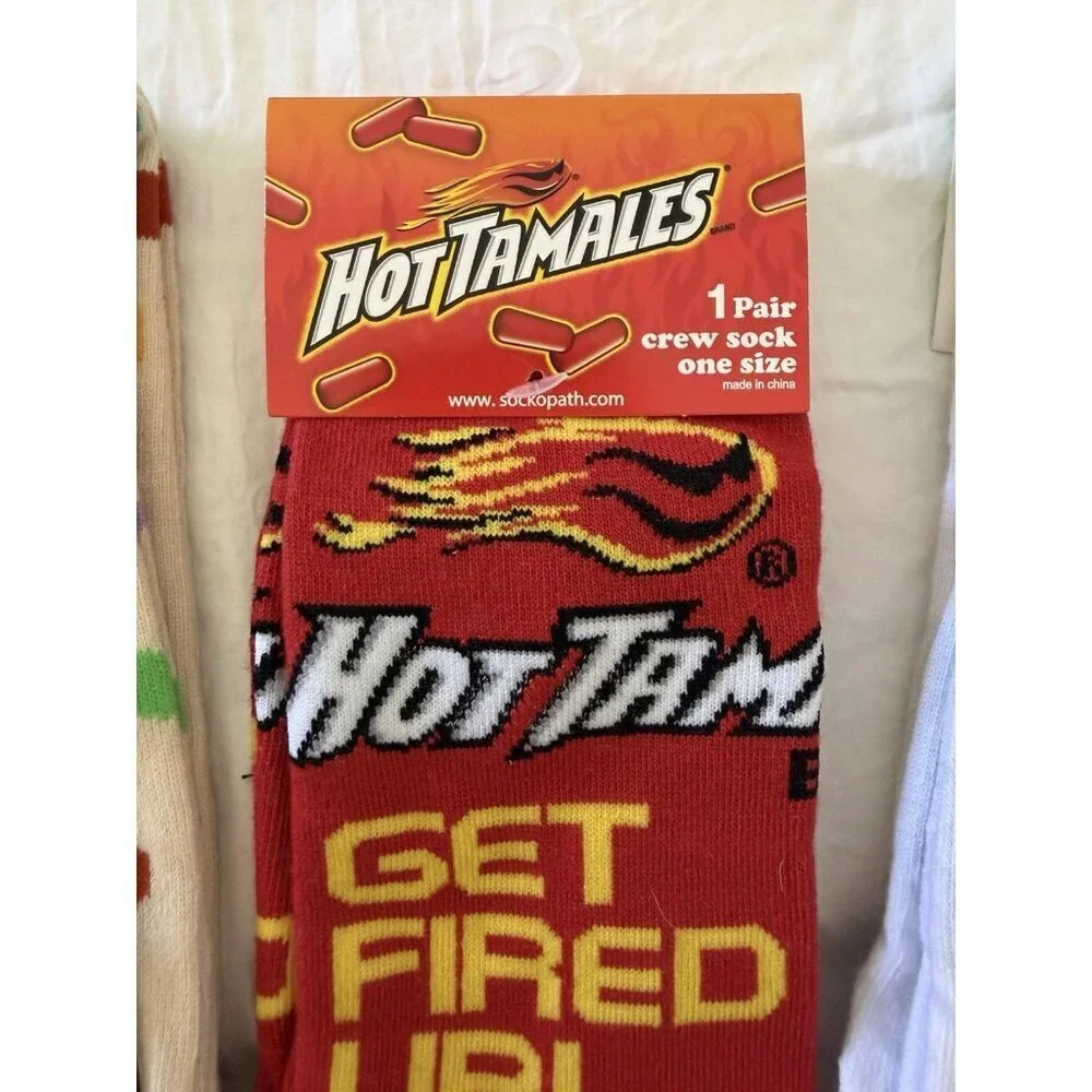 Novelty Theme 3 Pairs Adult 6-12 Red Hots Mountain Dew Hersheys Candy Fun Drink